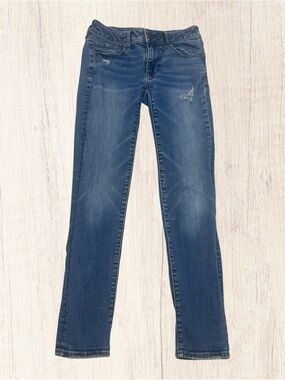 American Eagle Skinny Jeans Super Stretch X Distressed Denim Women’s 00 Short